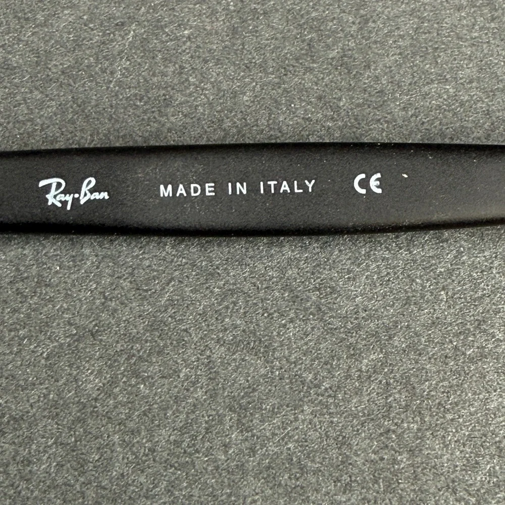 Ray-Ban RB 3247 006 Sunglasses Black Metal Rectangular Made in Italy